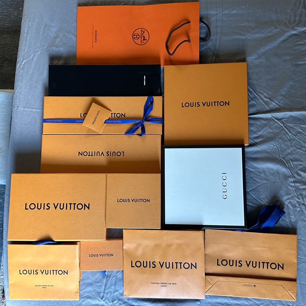 Assorted Designer Boxes and Paper Bags